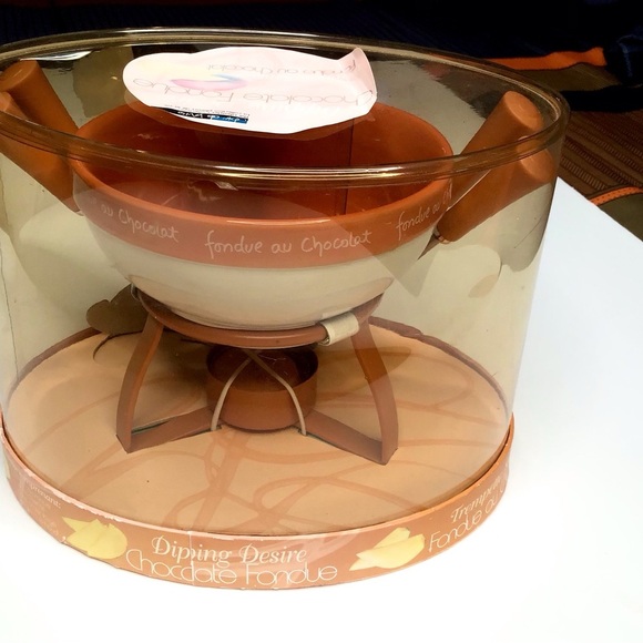 Small Dipping Desire Chocolate Fondue Set Tea Light Dip Cake Marshmallows Fruits - Picture 6 of 6